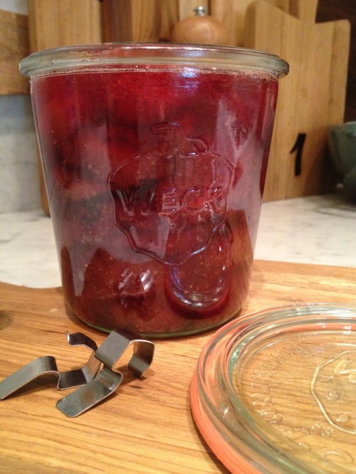 Once sufficently cooled, place your finsihed conserve in a glass jar. We suggest Weck jars. It's that easy... Enjoy! 